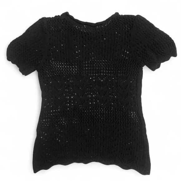 Vtg Guilty Black Knit Top - Picture 4 of 4